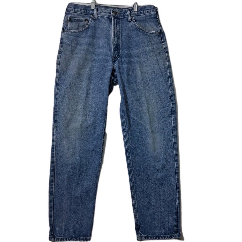 Carhartt Jeans Mens 34×30 100%Cotton Blue Denim Relaxed Fit